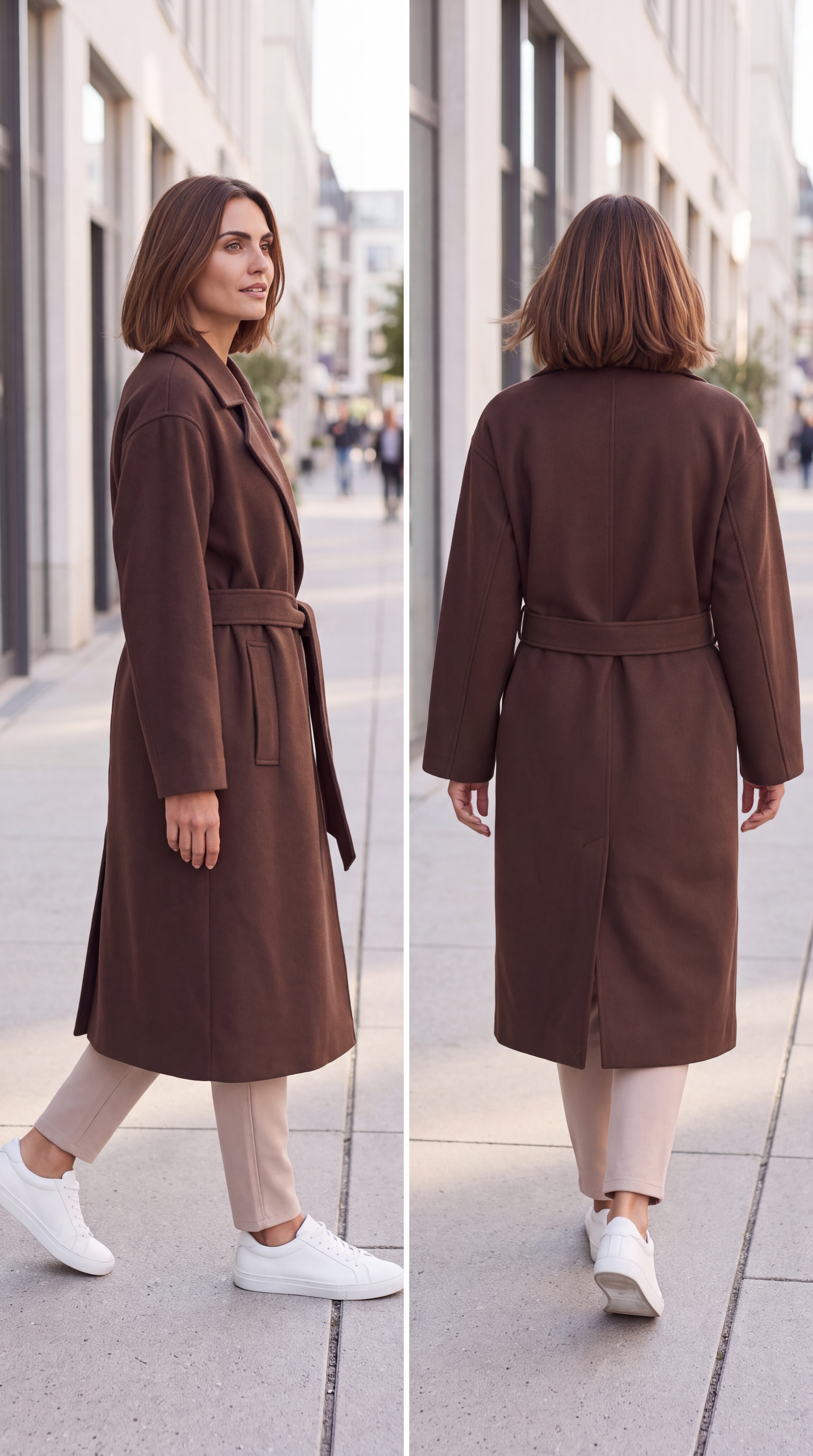 Dámsky prechodný kabát BROADWAY NYC FASHION CHOCOLATE PLUM TMAVOHNEDÝ s.WEAR 5
